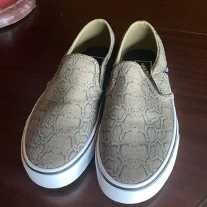 Snake print vans